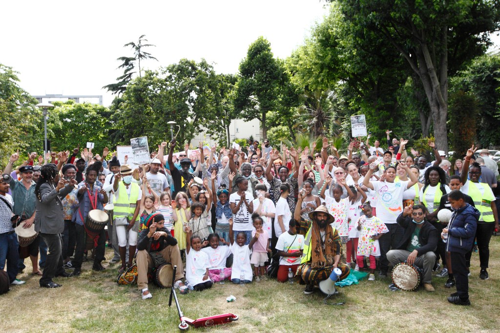 Westway23’s demonstration on Portobello Green, 5th July. Credit: Zute Lightfoot