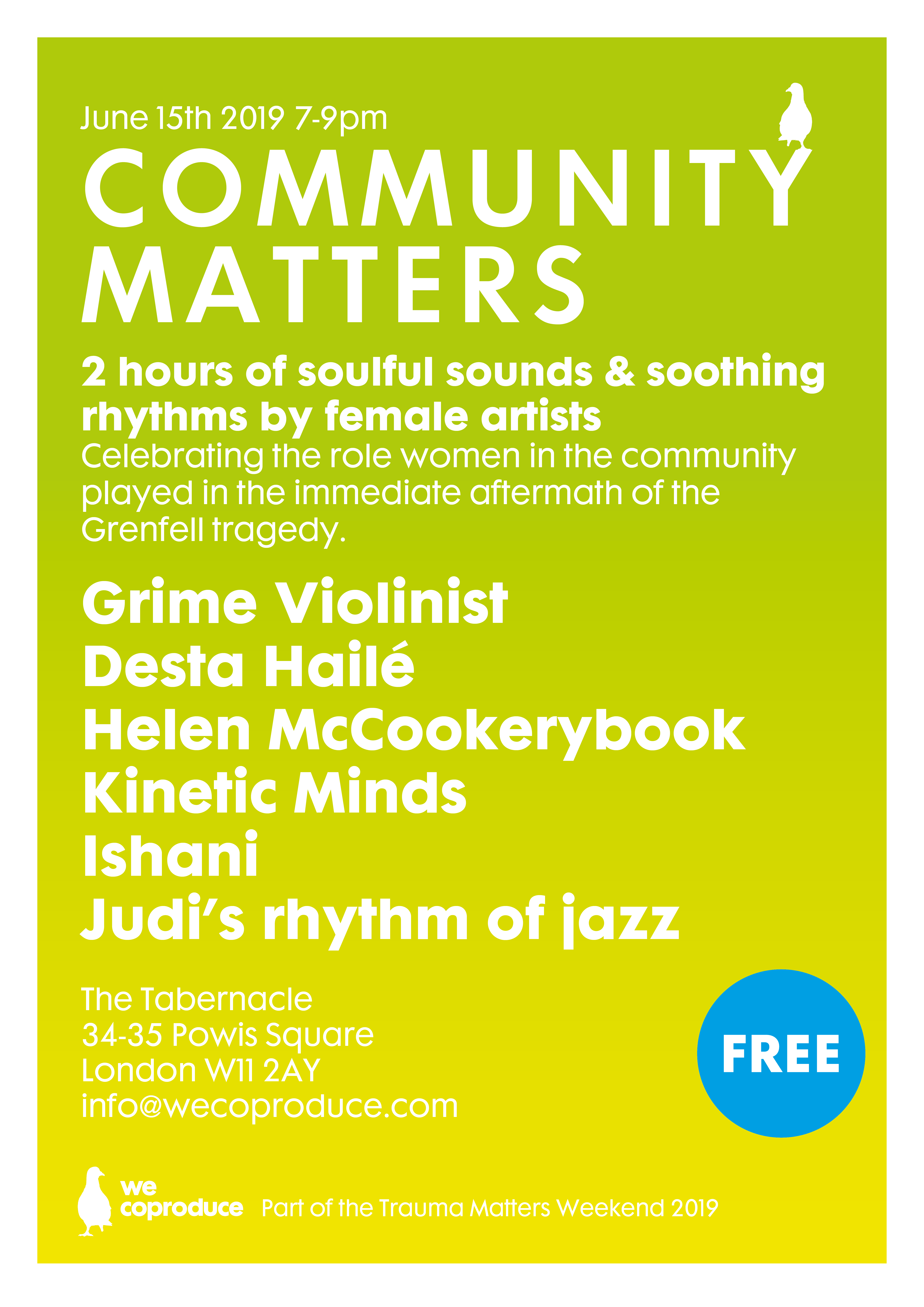 TRAUMA EVENING FLIER_GREENYELLOW